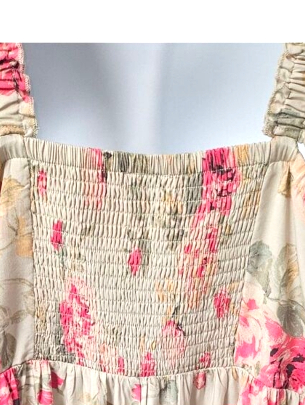 Torrid 3X Floral Maxi Dress Smocked Tiered Boho Pockets Challis NWT - Picture 8 of 15